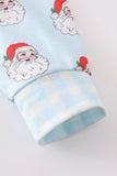 Blue santa print boy pajamas - Aaria Tees Aaria Tees