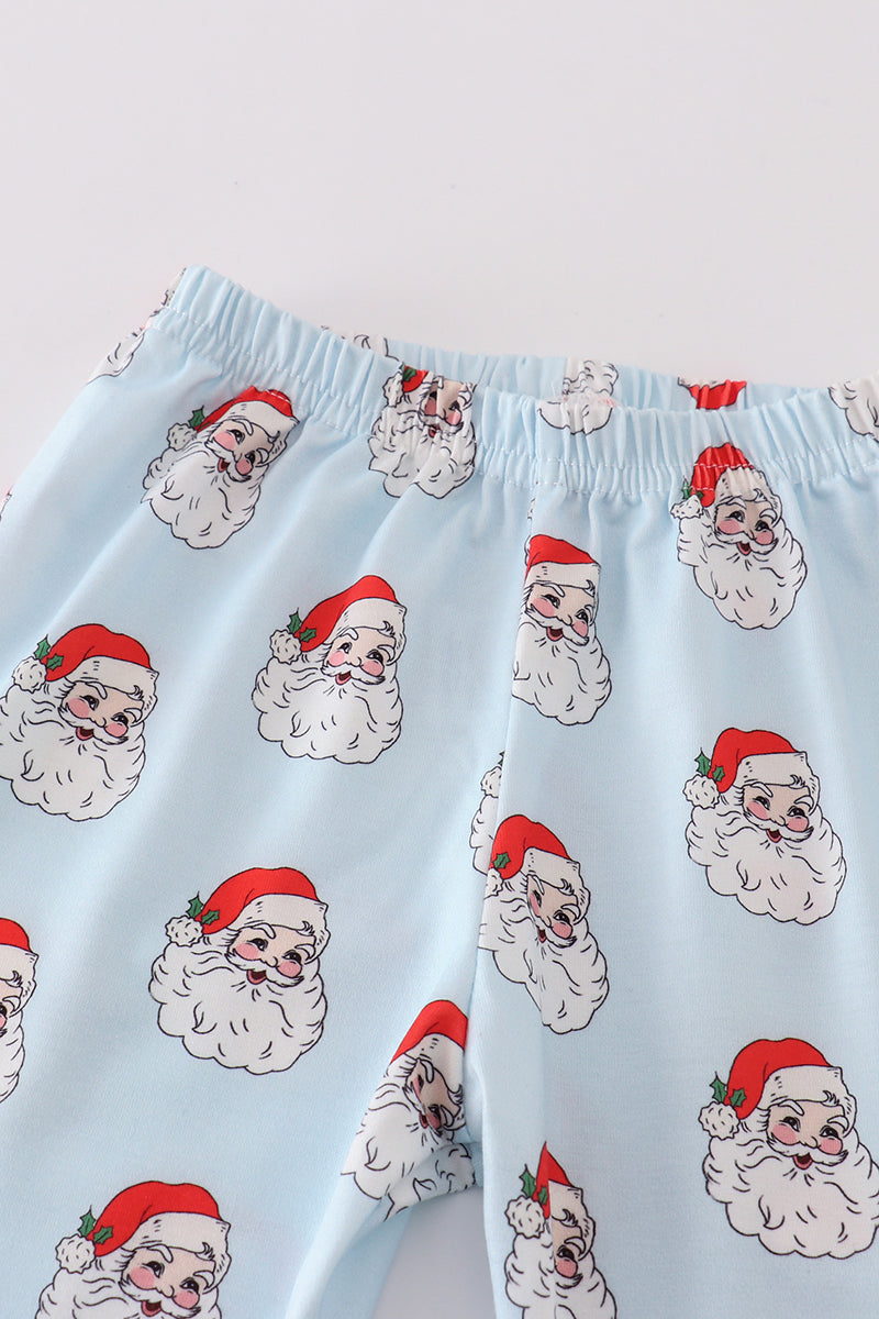 Blue santa print boy pajamas - Aaria Tees Aaria Tees