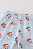 Blue santa print boy pajamas - Aaria Tees Aaria Tees