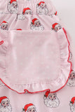 Pink santa print mom pajama pants - Aaria Tees Aaria Tees