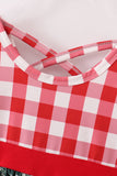 Red floral gingham mom&me dress - Aaria Tees Aaria Tees