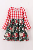 Red floral gingham mom&me dress - Aaria Tees Aaria Tees