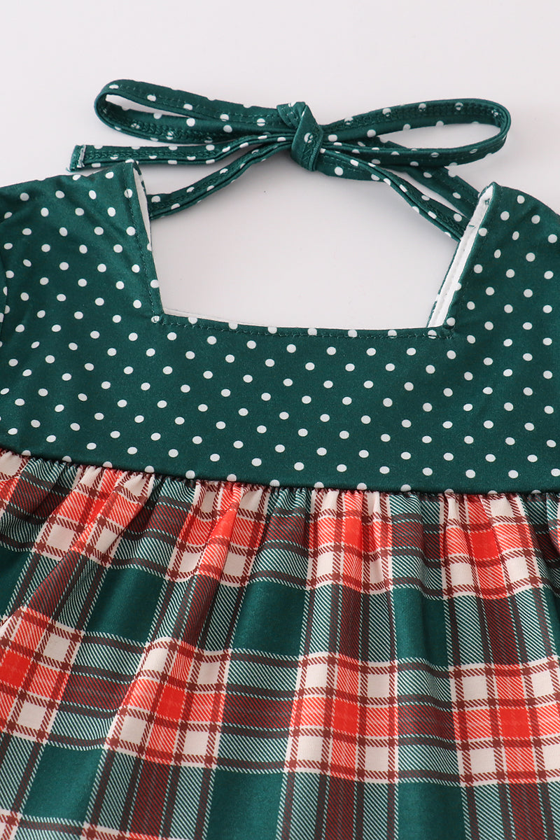 Forest merry christmas plaid mom&me dress - Aaria Tees Aaria Tees