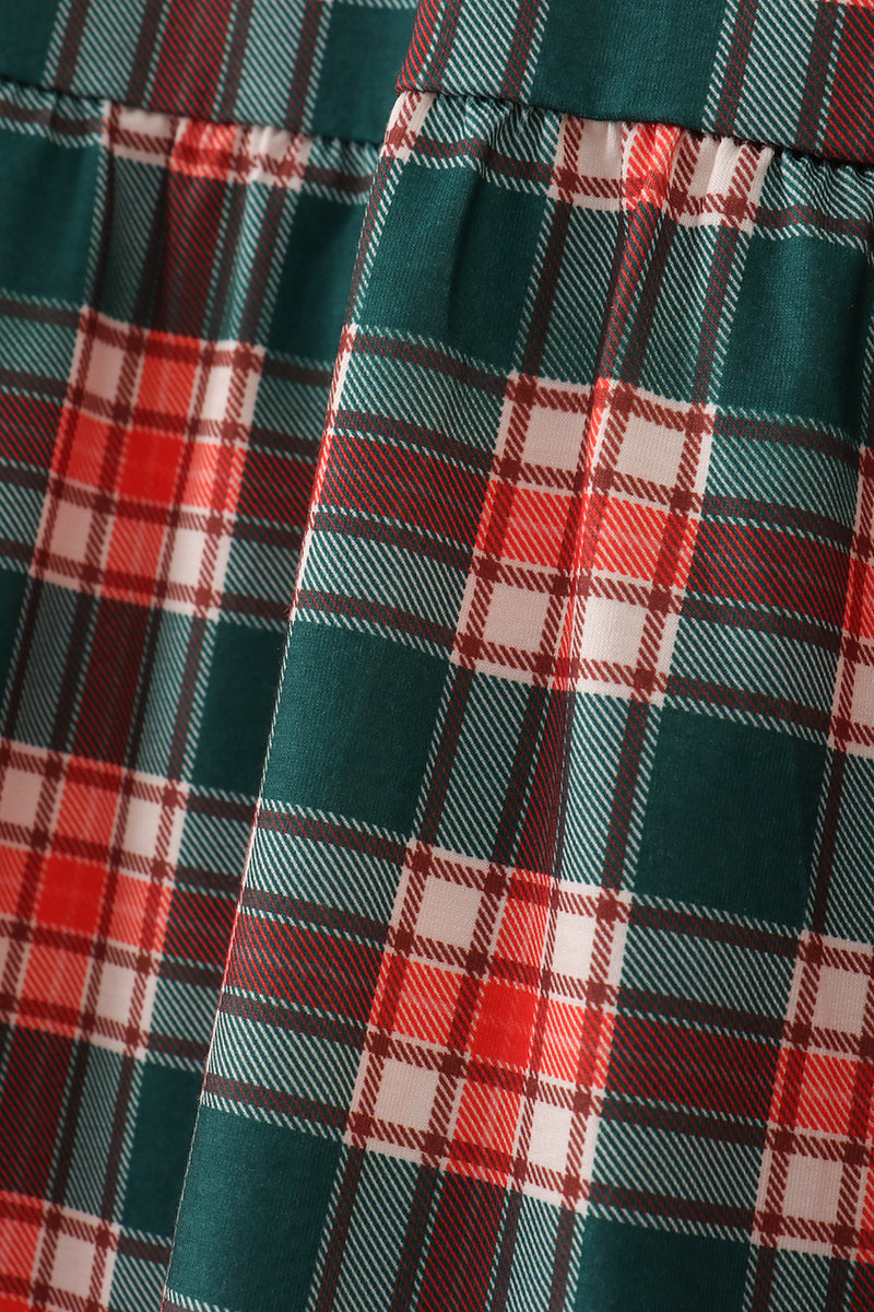 Forest merry christmas plaid mom&me dress - Aaria Tees Aaria Tees