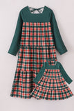 Forest merry christmas plaid mom&me dress - Aaria Tees Aaria Tees