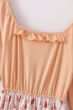 Khaki christmas tree applique women dress - Aaria Tees Aaria Tees