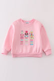Pink nutcracker embroidery mom&me fleece sweatshirt - Aaria Tees Aaria Tees