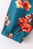 Green floral print mom&me dress - Aaria Tees Aaria Tees