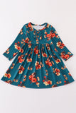 Green floral print mom&me dress - Aaria Tees Aaria Tees