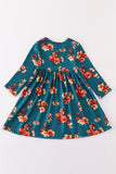 Green floral print mom&me dress - Aaria Tees Aaria Tees
