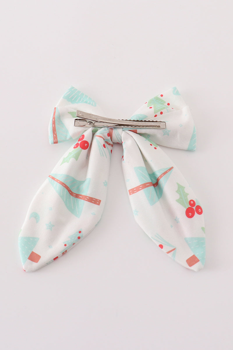 Christmas tree car print hair sailor bow - Aaria Tees Aaria Tees
