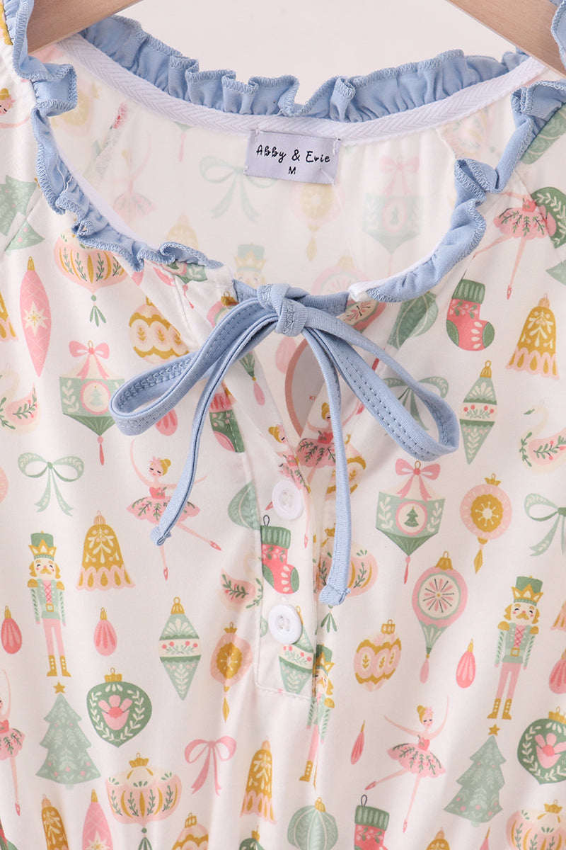 Nutcracker print tiered mom dress - Aaria Tees Aaria Tees