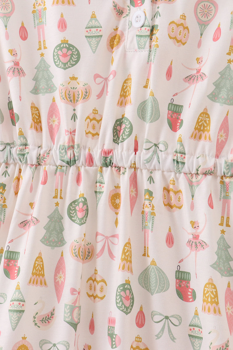 Nutcracker print tiered mom dress - Aaria Tees Aaria Tees
