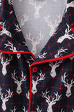 Navy deer print mom gown - Aaria Tees Aaria Tees