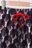 Navy deer print mom pajamas pants - Aaria Tees Aaria Tees