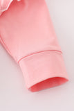Pink believe embroidery ruffle bubble - Aaria Tees Aaria Tees