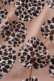 Leopard botanical print women dress - Aaria Tees Aaria Tees