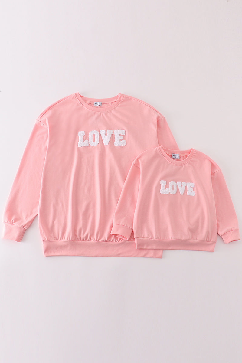 Valentine's day love french knot mom&me top - Aaria Tees Aaria Tees