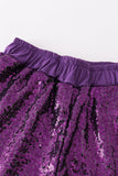 Purple sequin mardi gras mom&me skorts - Aaria Tees Aaria Tees