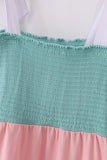 Multicolored tiered smocked mom&me dress Aaria Tees