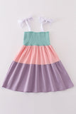 Multicolored tiered smocked mom&me dress Aaria Tees