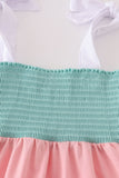 Multicolored tiered smocked mom&me dress Aaria Tees