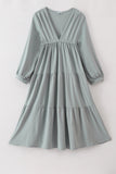 Blue tiered mom dress - Aaria Tees Aaria Tees