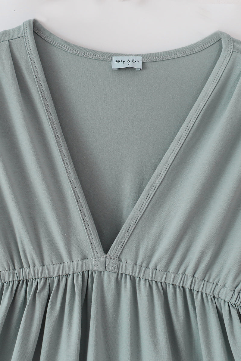 Blue tiered mom dress - Aaria Tees Aaria Tees