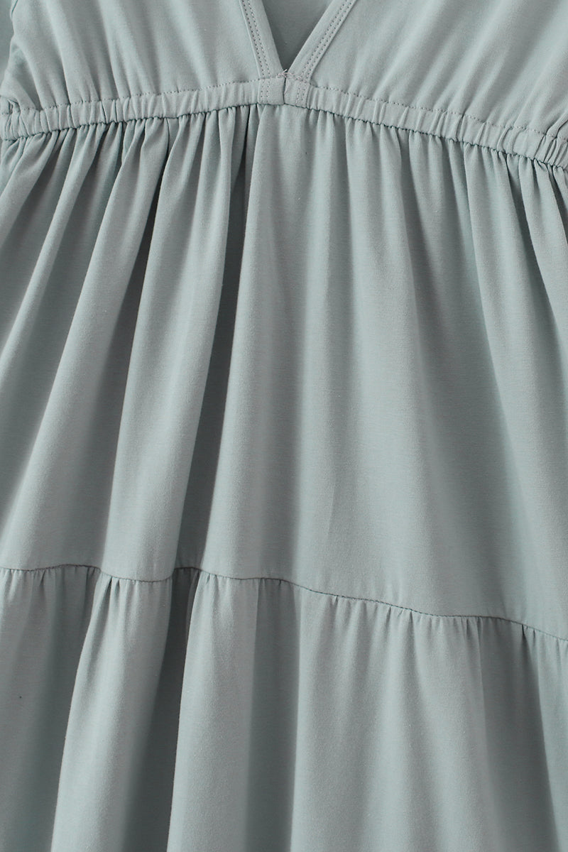 Blue tiered mom dress - Aaria Tees Aaria Tees