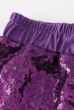 Purple sequin mardi gras mom&me skorts - Aaria Tees Aaria Tees