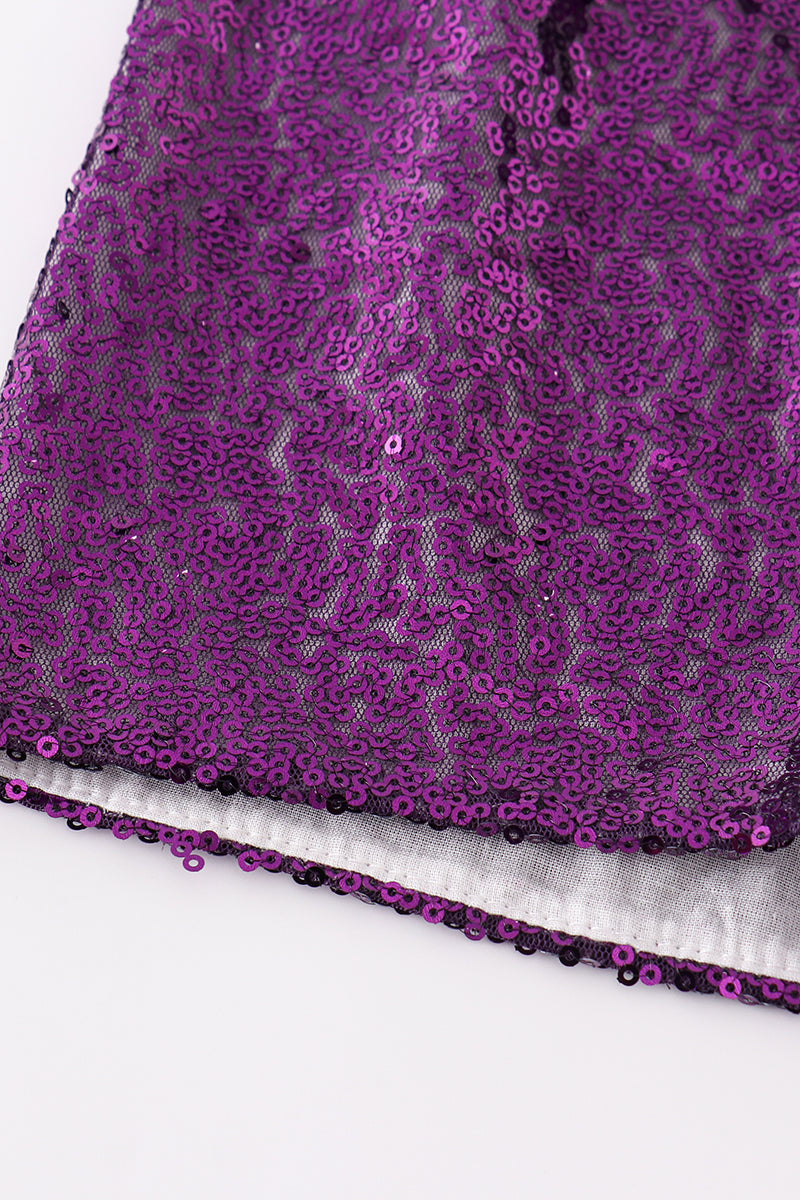 Purple sequin mardi gras mom&me skorts - Aaria Tees Aaria Tees