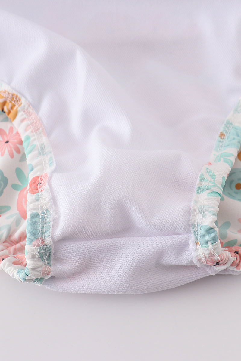 Minty floral bloom print mom swimsuit - Aaria Tees Aaria Tees
