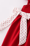 Red sooners embroidery girl dress - Aaria Tees Aaria Tees