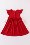 Red sooners embroidery girl dress - Aaria Tees Aaria Tees