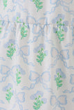 Green leaves bow print mom&me dress - Aaria Tees Aaria Tees