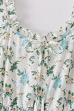 Green floral print mom dress - Aaria Tees Aaria Tees