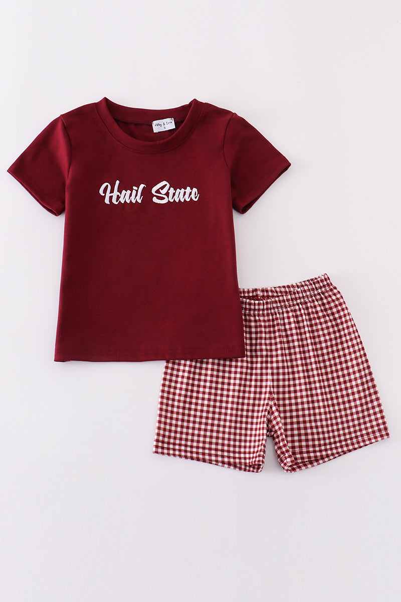 Maroon Hail State embroidery set - Aaria Tees
