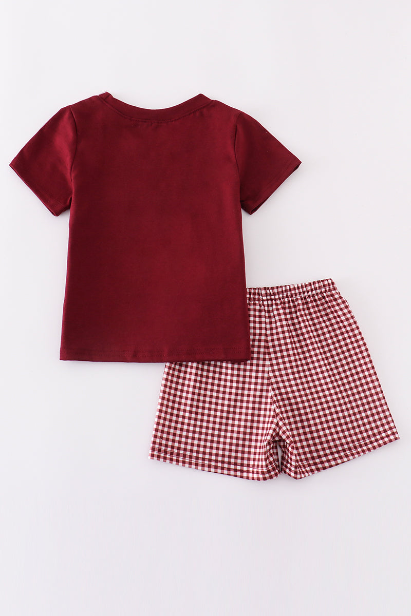 Maroon Hail State embroidery set - Aaria Tees Aaria Tees