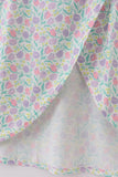Purple floral print women dress - Aaria Tees Aaria Tees