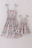 Blue ocean breeze shells print mom&me dress - Aaria Tees Aaria Tees