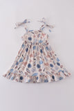 Blue ocean breeze shells print mom&me dress - Aaria Tees Aaria Tees