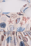 Blue ocean breeze shells print mom&me dress - Aaria Tees Aaria Tees