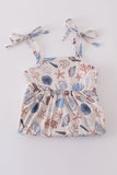 Blue ocean breeze shells print mom&me dress - Aaria Tees Aaria Tees