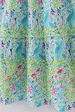 Ocean bloom print mom tiered dress - Aaria Tees Aaria Tees