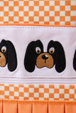 Orange Tennessee embroidery checkered ruffle backpack - Aaria Tees Aaria Tees