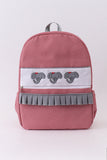 Red Alabama embroidery gingham ruffle backpack - Aaria Tees Aaria Tees