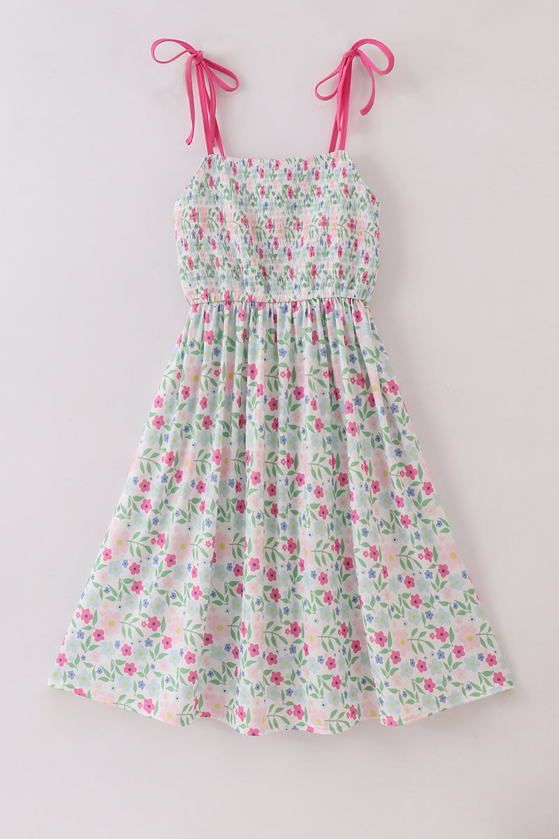 Meadow delight smocked mom dress - Aaria Tees