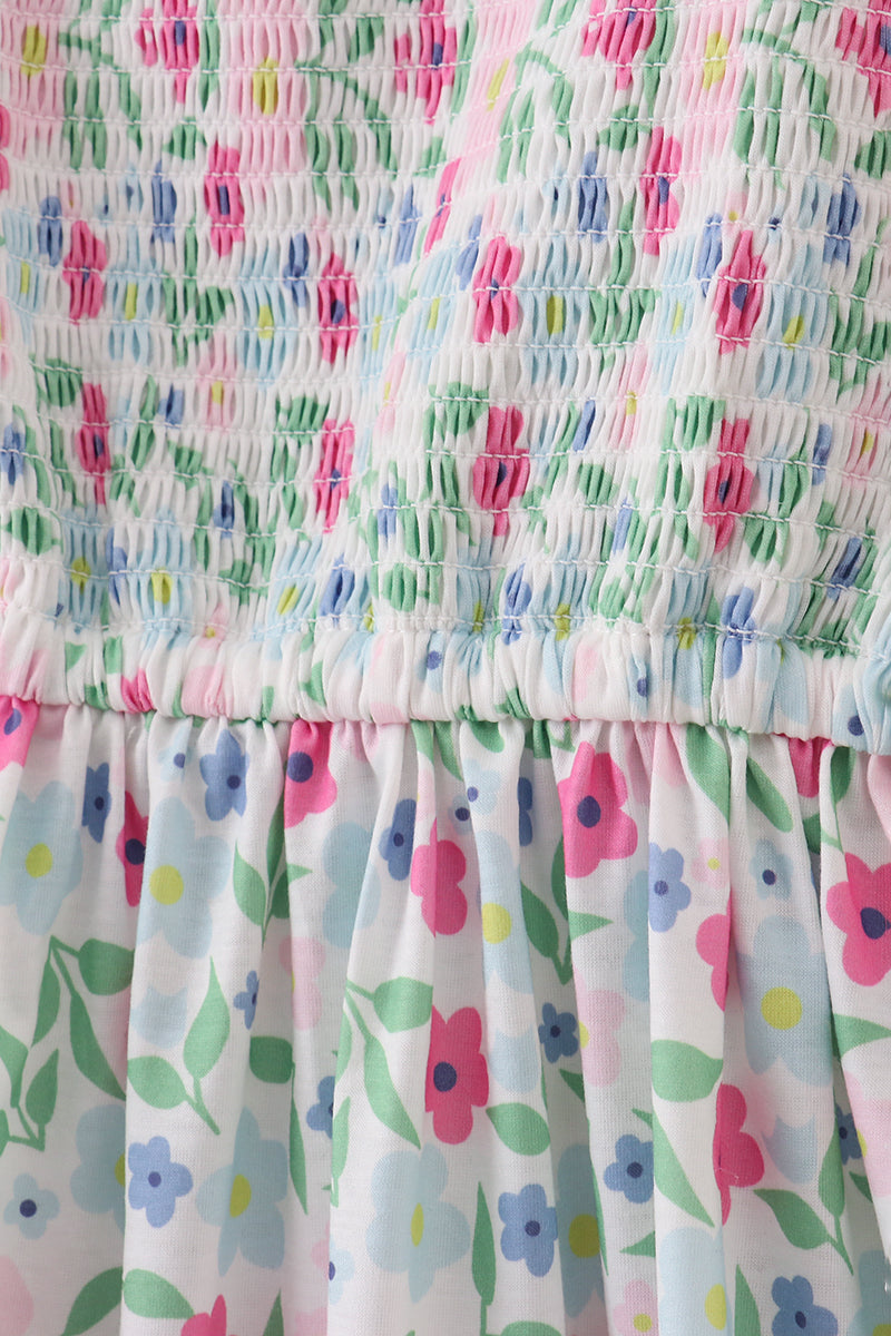 Meadow delight smocked mom dress - Aaria Tees Aaria Tees