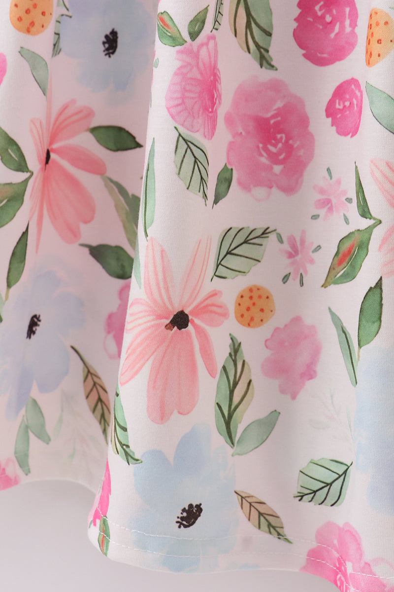 Blossom bliss smocked mom dress - Aaria Tees Aaria Tees