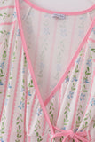 Pink floral print mom ruffle dress - Aaria Tees Aaria Tees